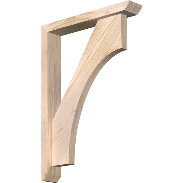 Ekena Millwork Westlake Slat Smooth Bracket w/ Offset Brace, Douglas Fir, 3 1/2"W x 20"D x 28"H BKT0402X20X28WTL06SDF - main